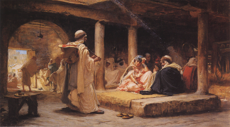 Frederick Arthur Bridgman Interior of a Biskra Cafe, Algiers.